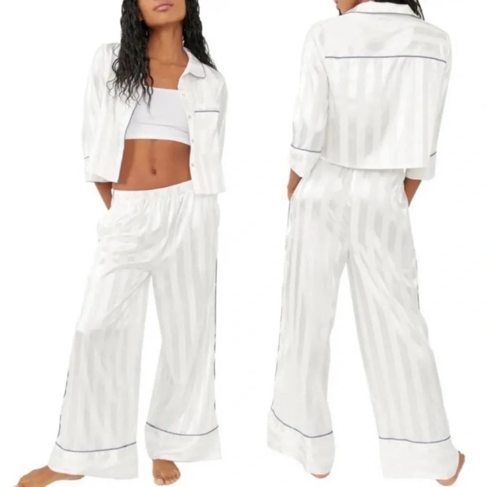 💫 FREE PEOPLE® Pajama Party PJ Set in Hazy Blue